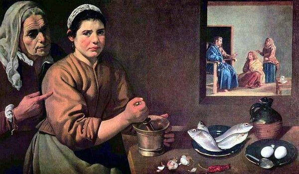 Диего Веласкес. «Христос в доме Марфы и Марии».